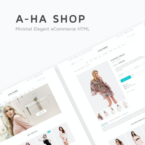A-ha Shop | Minimal Elegant eCommerce HTML Template