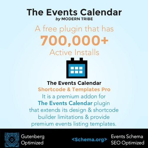 The Events Calendar Shortcode and Templates Pro – WordPress Plugin