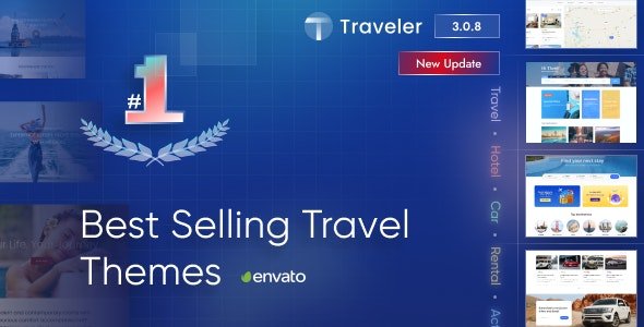 Traveler – Travel Booking WordPress Theme [Demo Import Working]