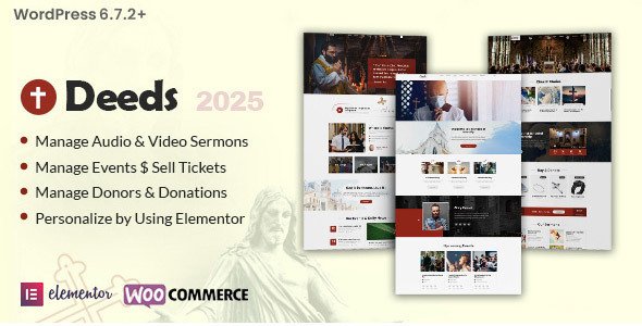 Deeds – Best Responsive Nonprofit Church WordPress Theme