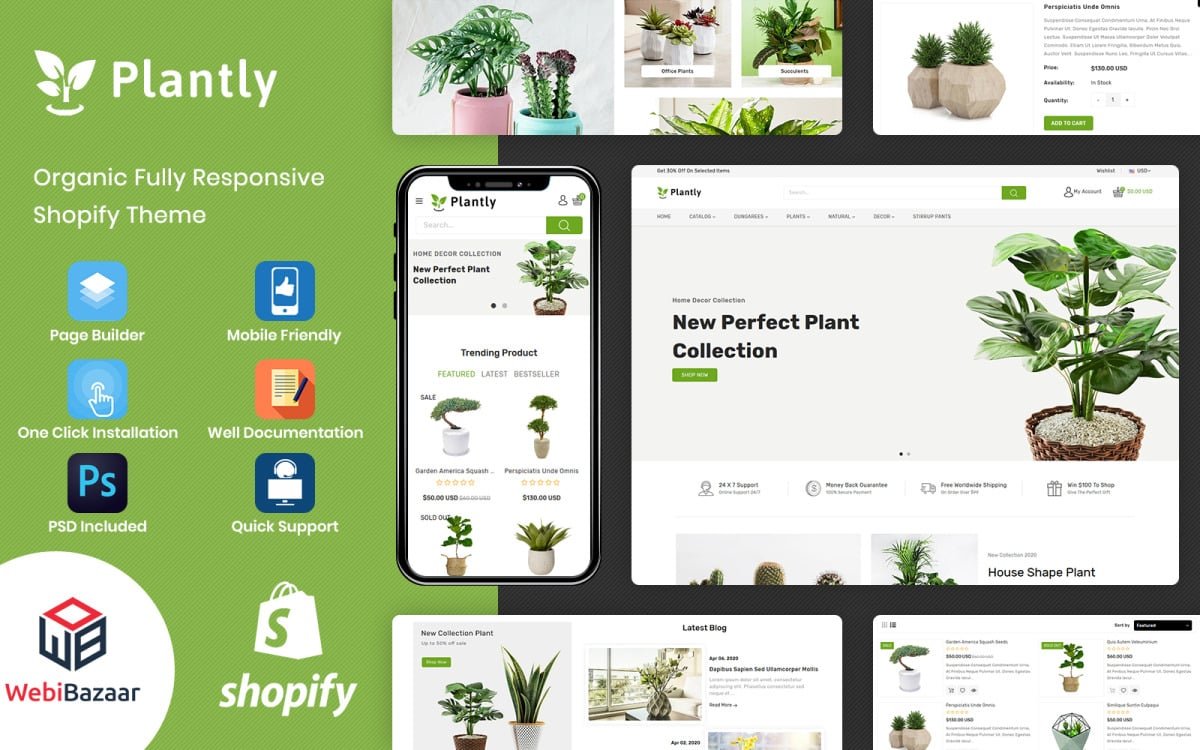 Plantly – Garden Furniture Responsive Shopify Template Shopify Theme