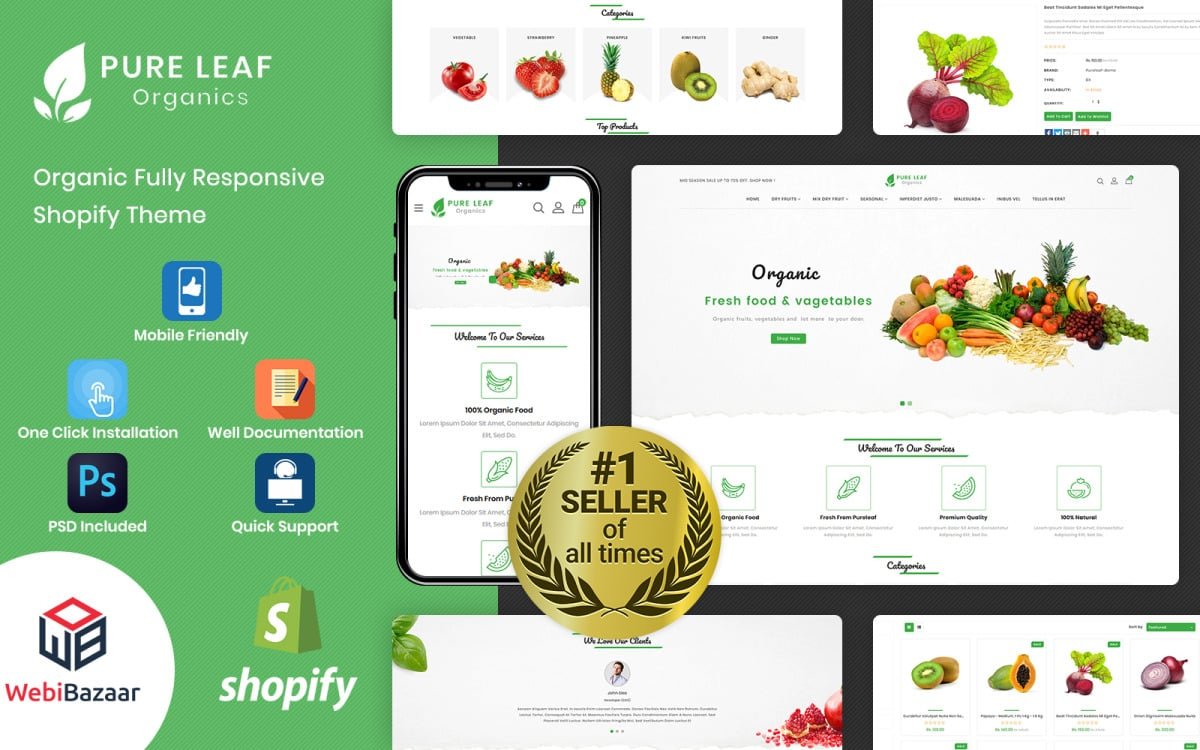 Pureleaf – Organic Shopify Theme
