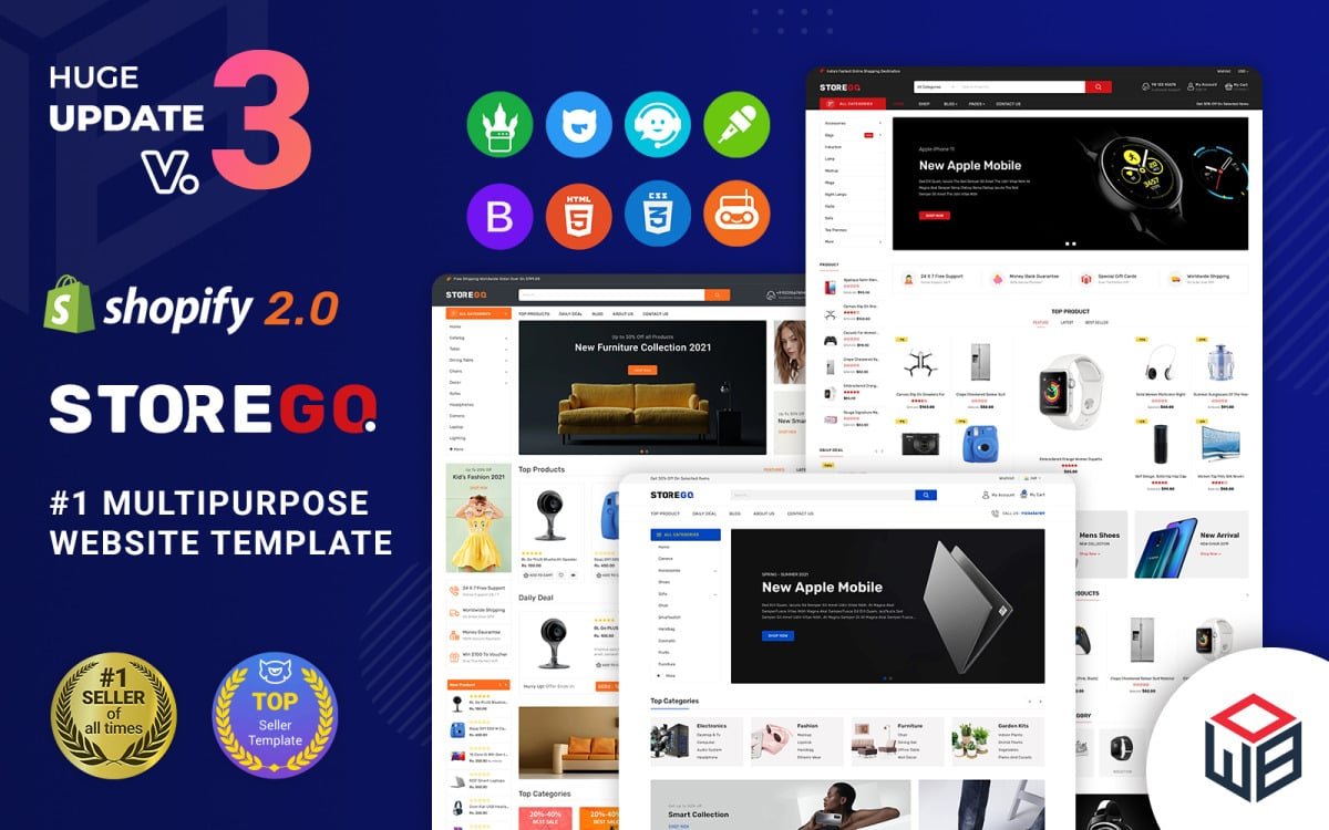 StoreGo – Multipurpose Premium Electronic Shopify 2.0 Theme