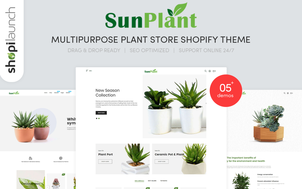 Sunplant – MultiPurpose Plant Store Responsive Shopify Theme