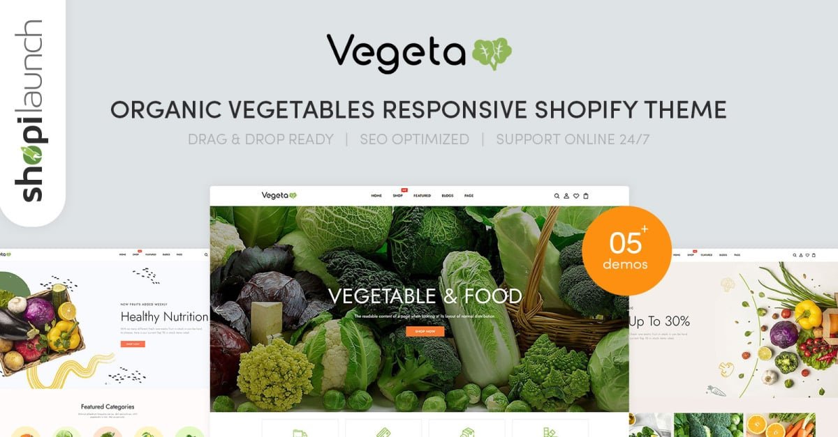 Vegeta – Organic Vegetables Responsive Shopify Theme
